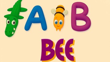 A and B – Alligator and Bee in Clay Alphabet Fun