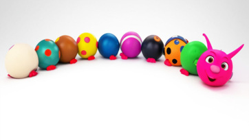 Caterpillar Surprise Balls – Toys Hidden in Playdough!