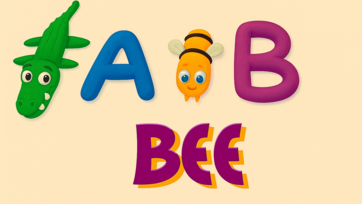 A and B – Alligator and Bee in Clay Alphabet Fun
