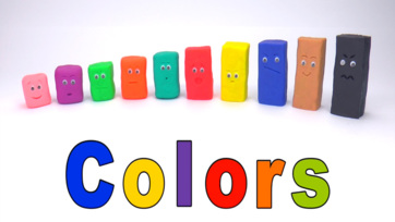 Colorful Playdough Bricks with Toys – Learn Colors! Part 1